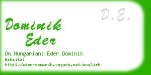 dominik eder business card